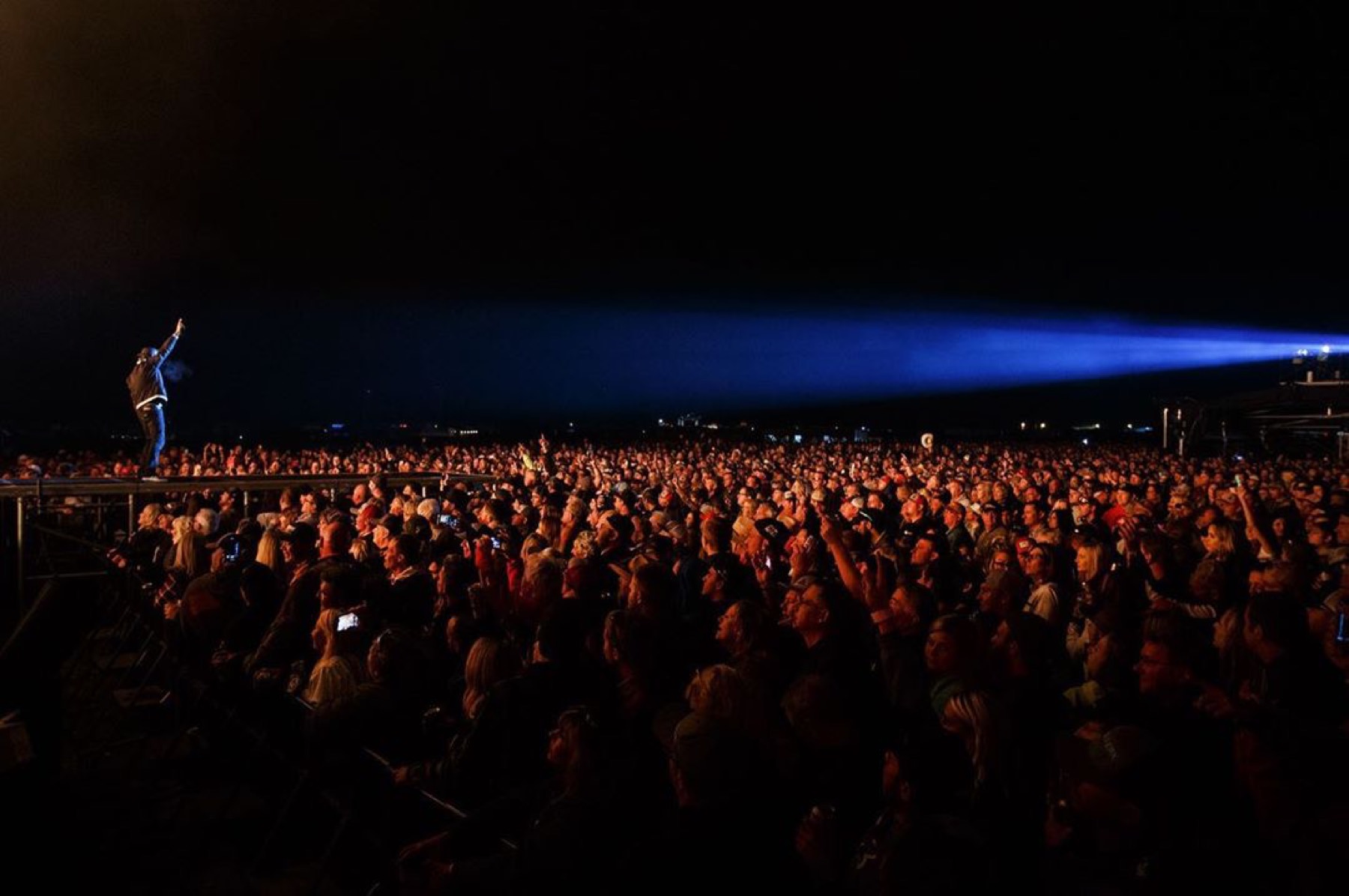 Outdoor concert crowd at Crandon International Raceway